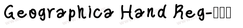 Geographica Hand Reg字体转换